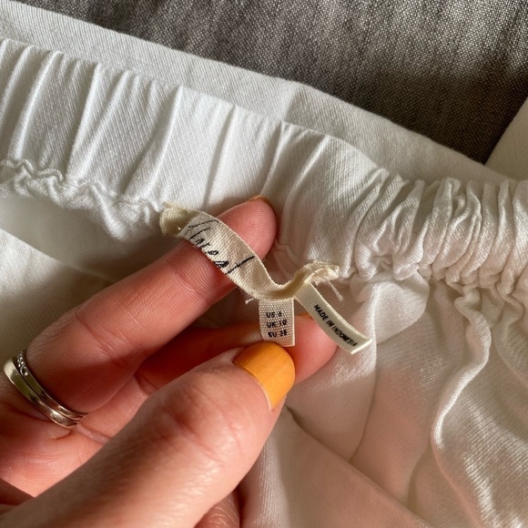 Floreat by Anthropologie Women’s Mazza Off The Shoulder White Blouse Size 6 Top - Picture 7 of 7